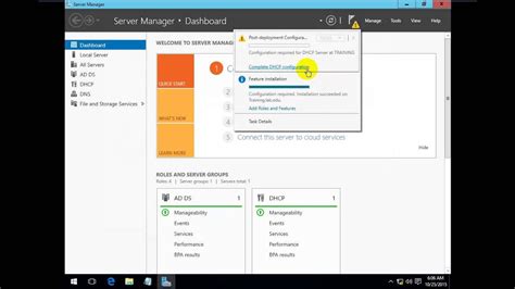 dhcp configuration on windows server 2016